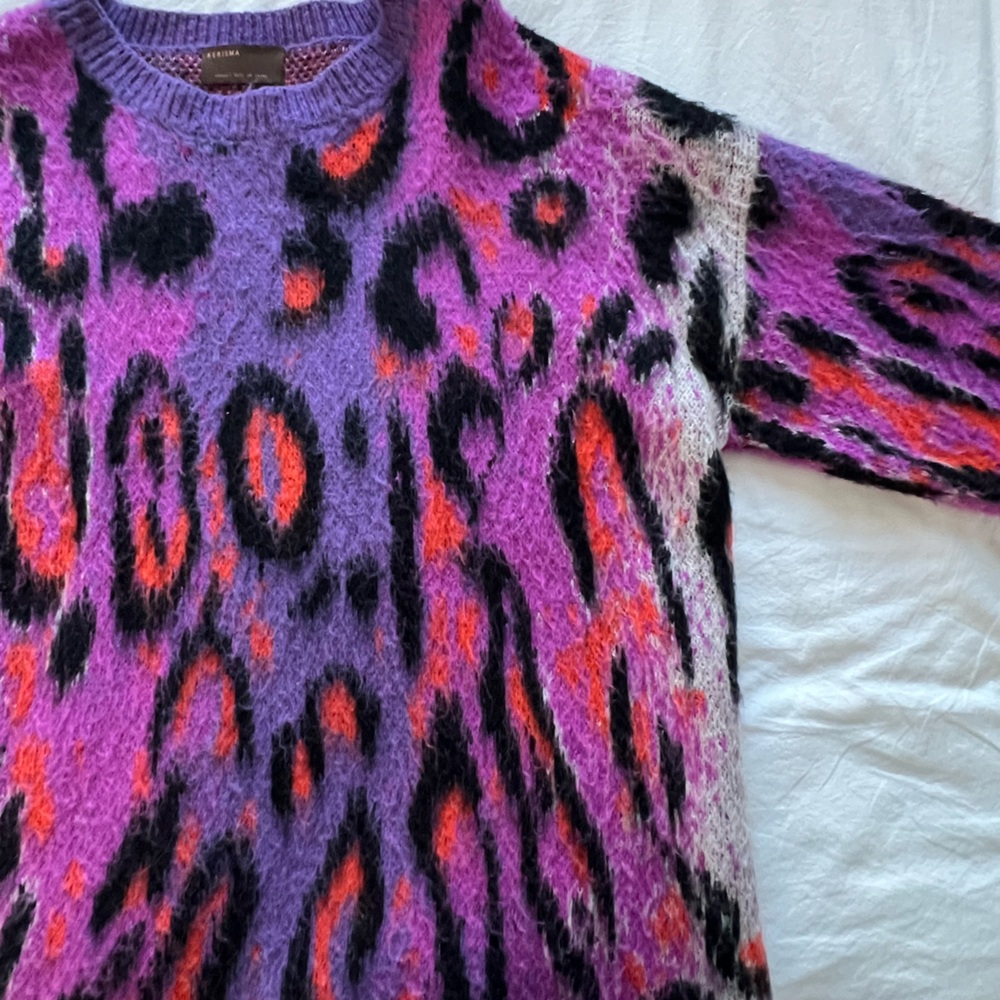 Kerisma sweater - pink and purple animal print
